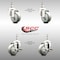 Service Caster 3 Inch 316SS Gray Polyurethane Swivel 10mm Threaded Stem Caster Brake, 2PK SCC-SS316TS20S314-PPUB-M1015-2-TLB-2 - alternate 5
